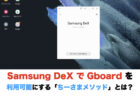 Samsung DeX で Gboard を利用可能にする「ちーさまメソッド」とは？
