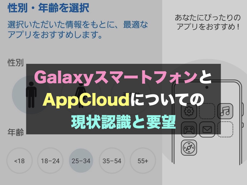 GalaxyスマートフォンとAppCloudについての現状認識と要望